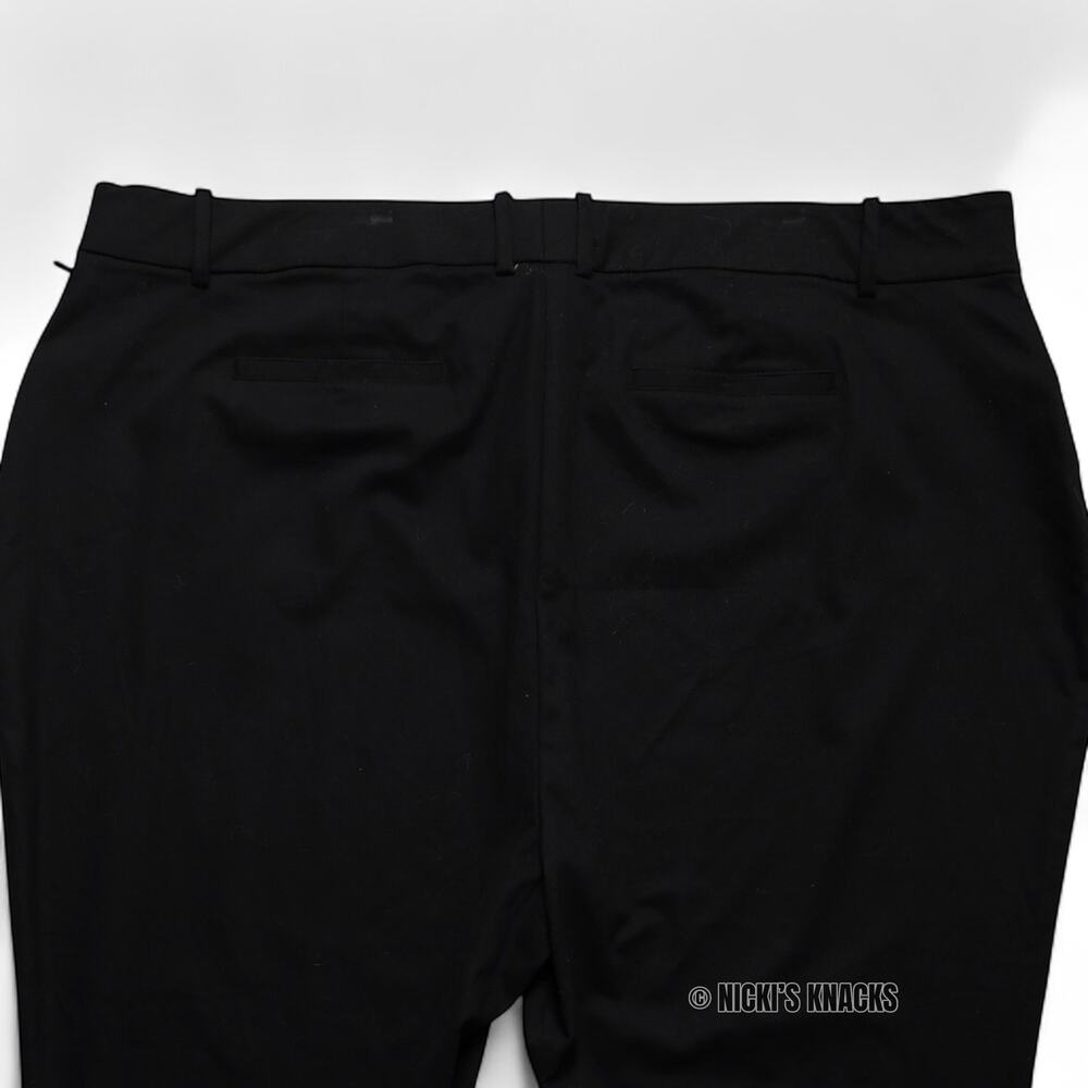 Ava & Viv Plus Size Capri Dress Pants Black Hook Closure Zip Fly Size 28 - Picture 6 of 10